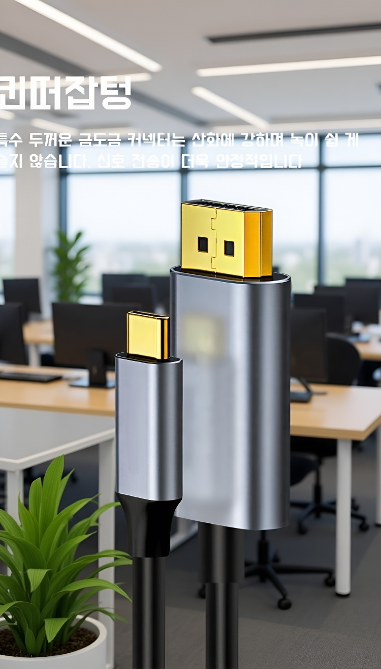 고화질 4K 영상 전송을 지원하는 케이블