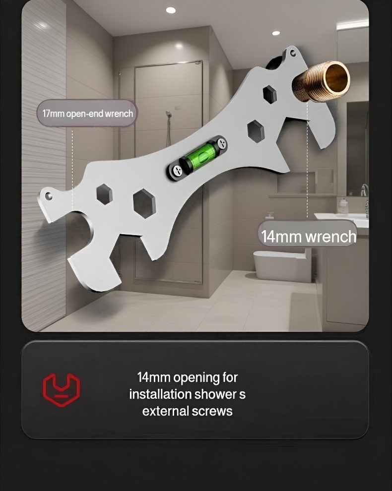 Easy-to-use bathroom wrench for DIY repairs