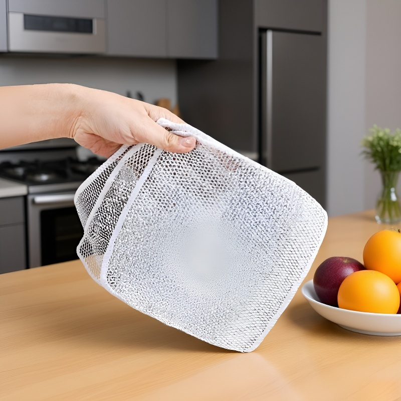 耐傷性を示す食器用布の近接画像