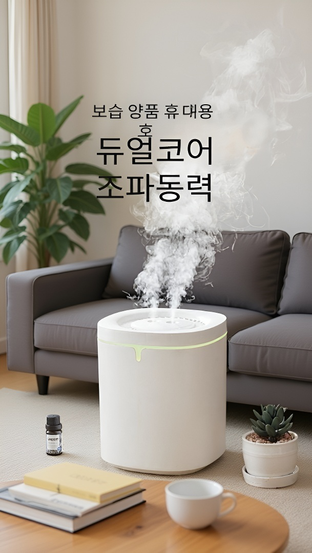 컬러풀 대용량 무음 가습기 전면 이미지