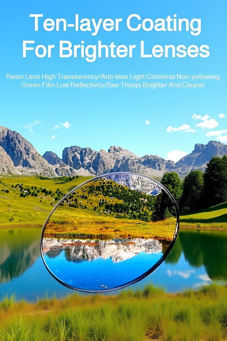 Montura de titanio ultraligera en gafas multifocales