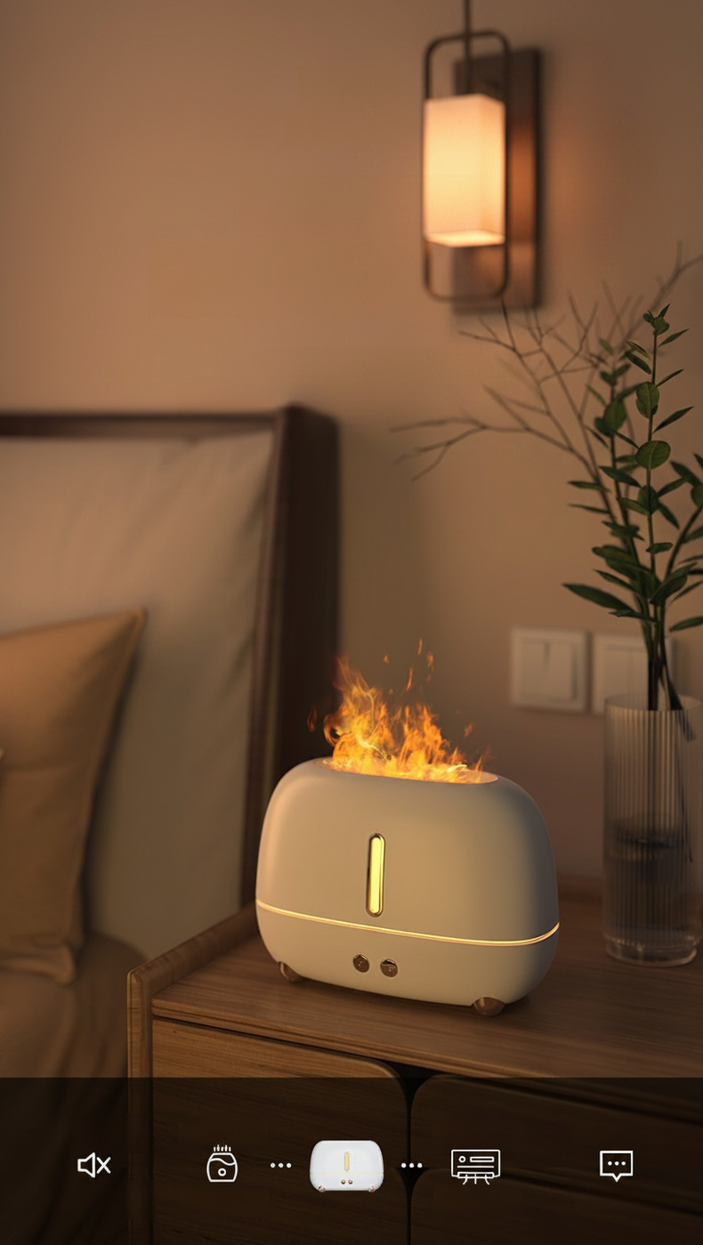 Diffuseur d'arômes à flamme colorée pour bien-être