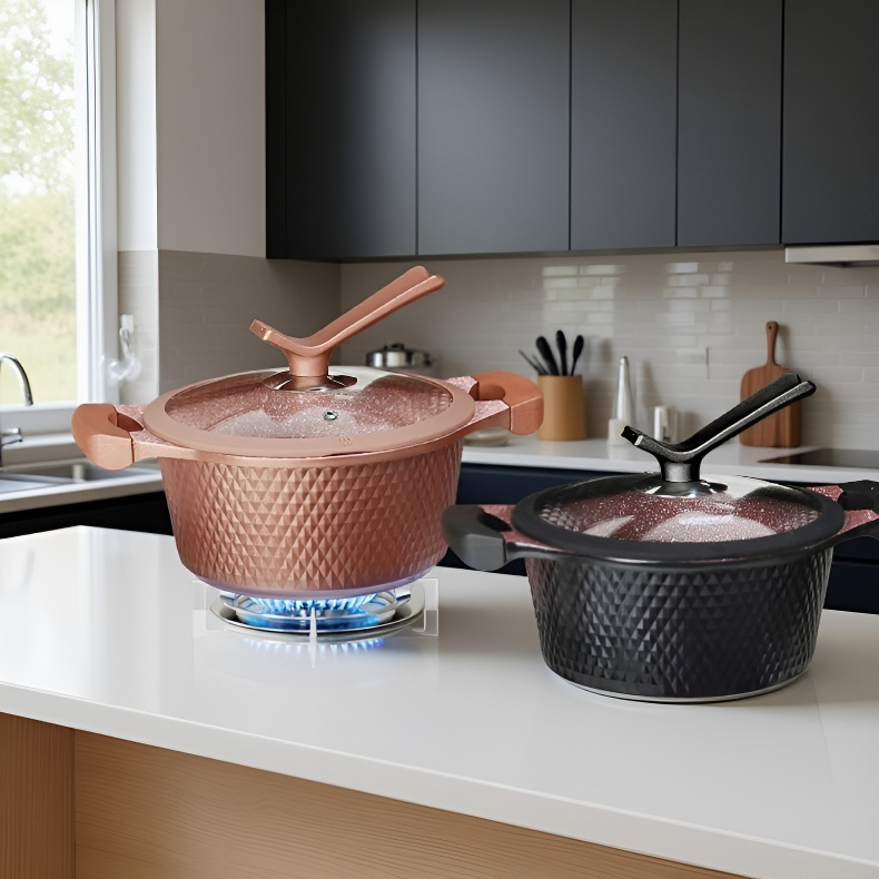 Set de ollas y sartenes antiadherentes, 15 piezas, edición de lujo, popular en ventas
