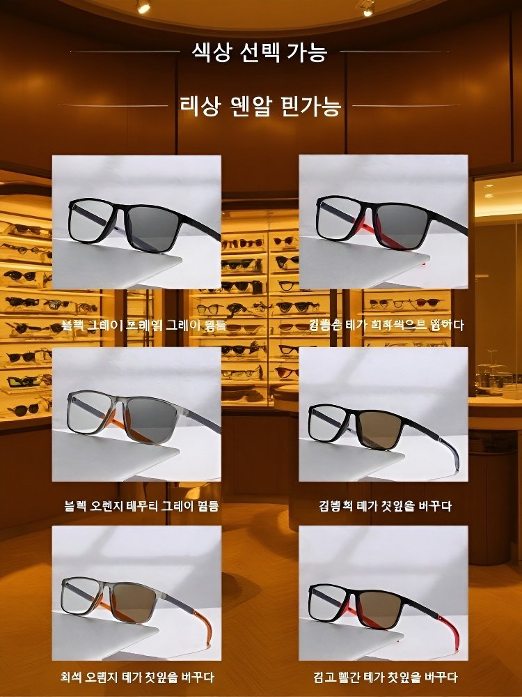  다기능 스마트 변색 노안 안경