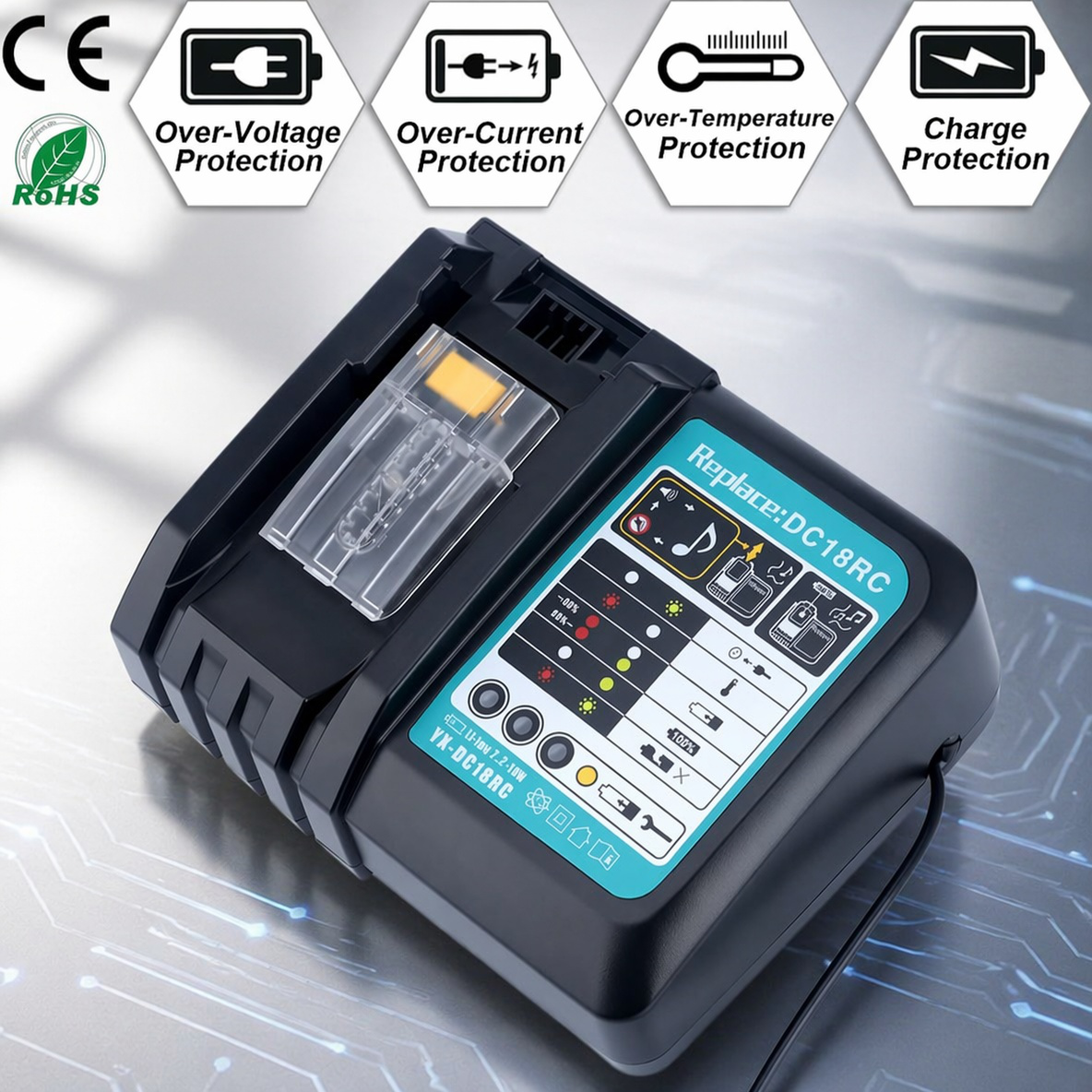 Makita 18V Lithium Battery Dedicated Fast Charger DC18RC