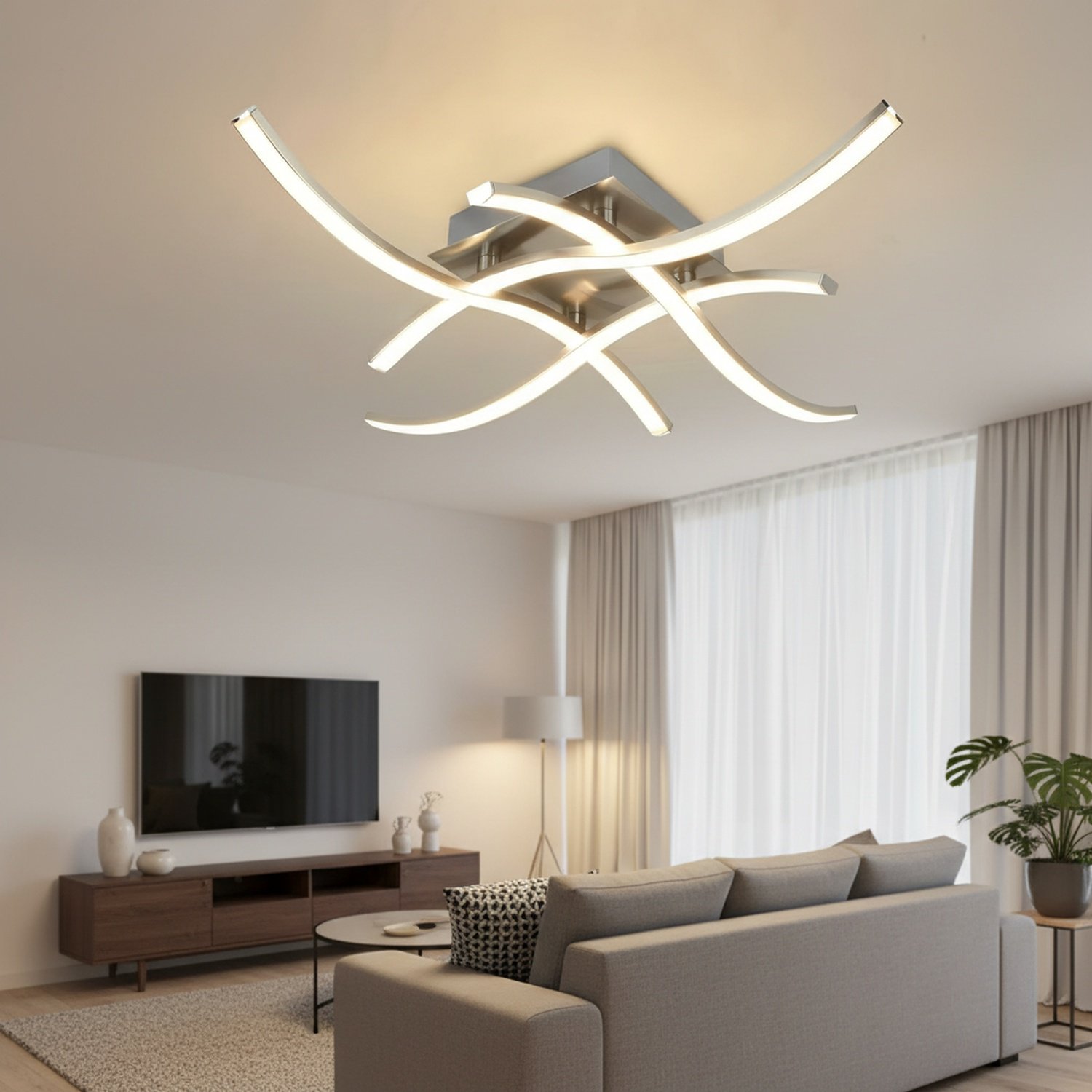 Minimalistische LED-Deckenleuchte, geeignet für verschiedene Wohnbereiche