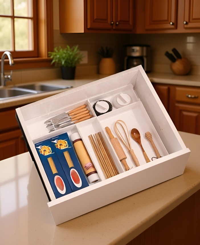 Séparateurs ajustables pour tiroir à cosmétiques