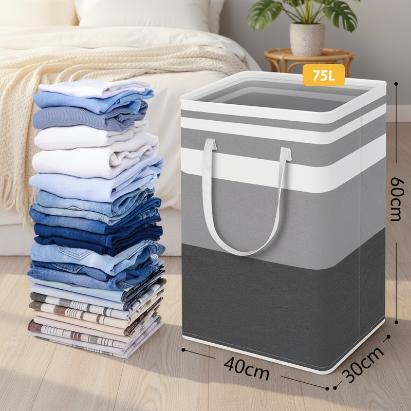 Large capacity laundry basket