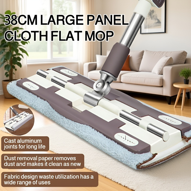  Adjustable Wet and Dry Flat Mop with Extendable Cloth Clamp