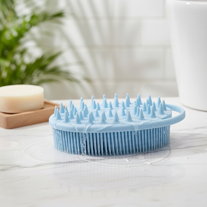 Baby Sensory Training Silicone Soft Bristle Shampoo Brush