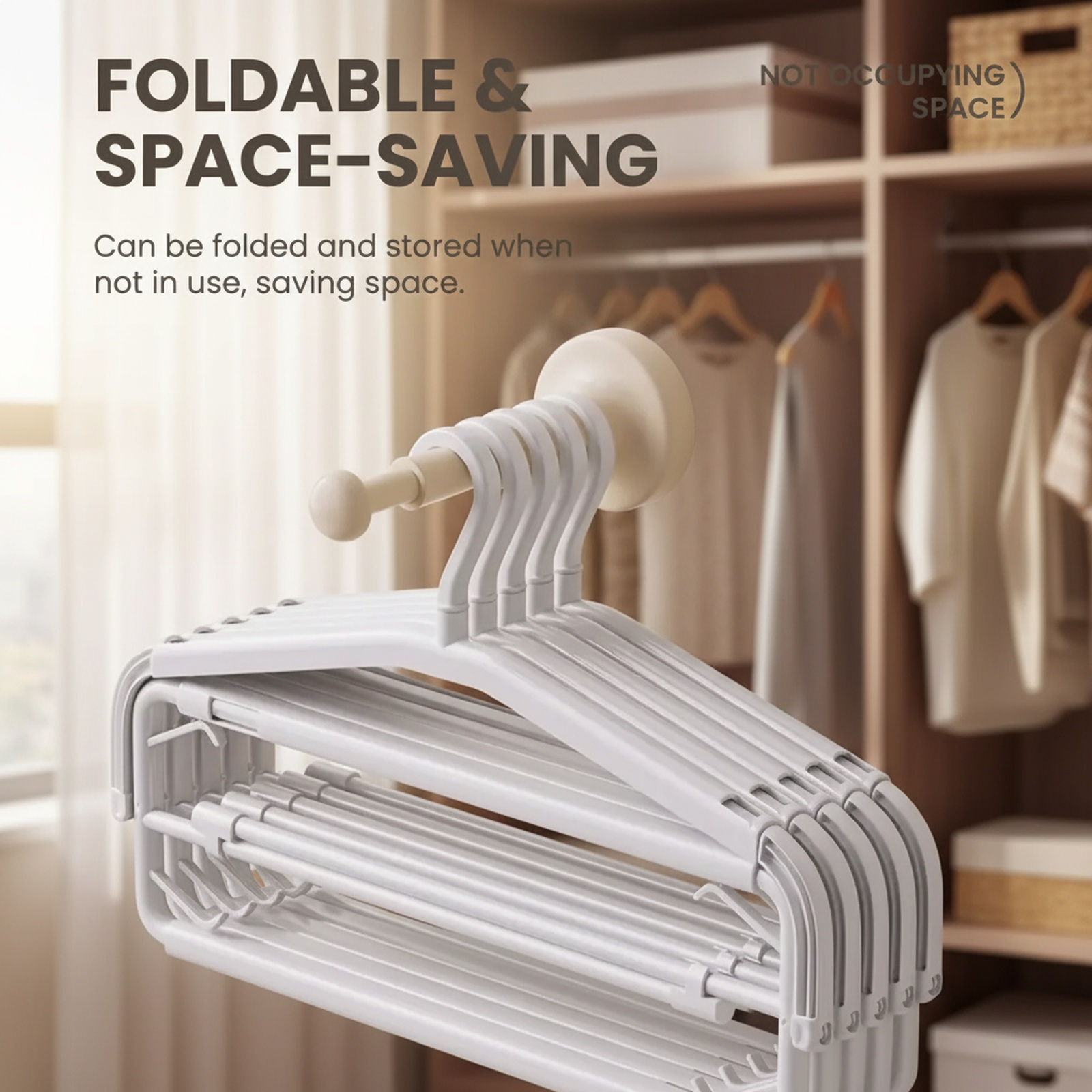 3D Space Adjustable Towel & Clothes Hanger Set, Pro Storage Organizer