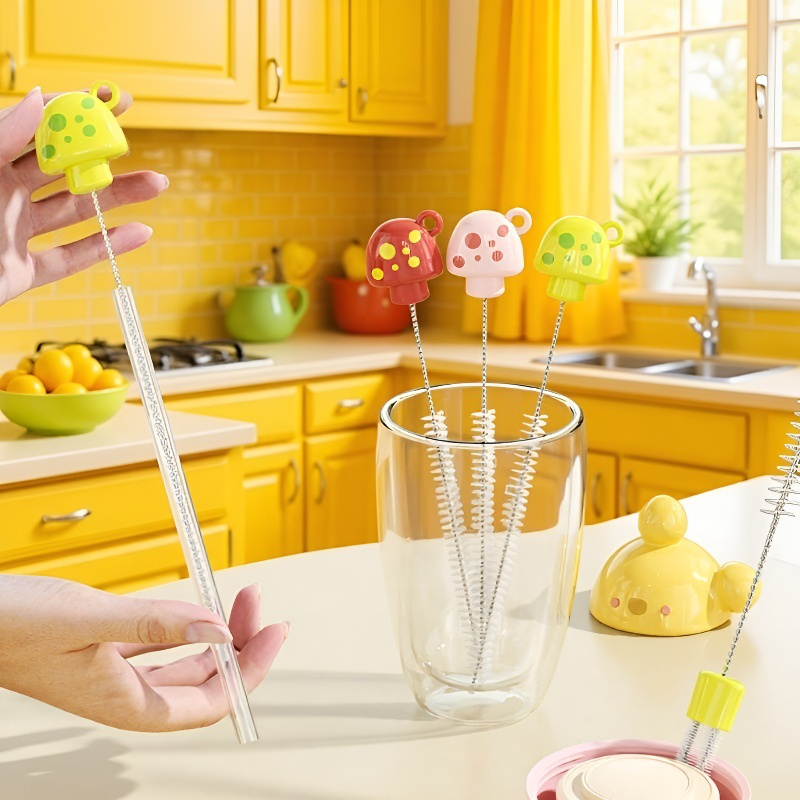 Cepillo limpiador de extremos muertos multifuncional con diseño de hongo