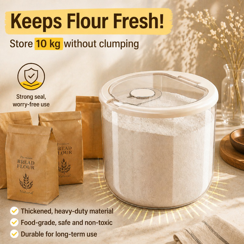 Household food-grade rice container, flour storage tank, insect-proof, moisture-proof, airtight flou