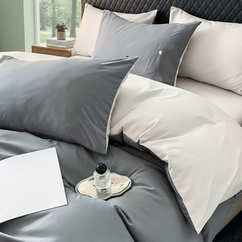 Elegant Embroidered Four-Piece Luxury Bedding Set