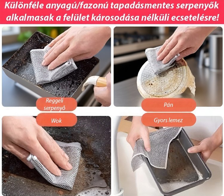  Erős tisztítóhatású, kétoldalas ezüstszálas bambusz szén tisztítókendő