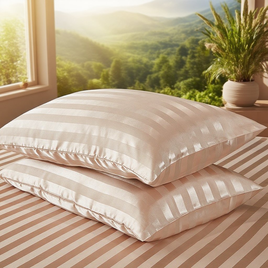 Three-piece satin bedding set packaging