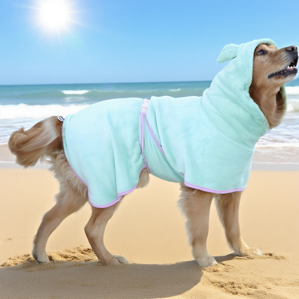 超吸水マイクロファイバー素材の犬用タオル