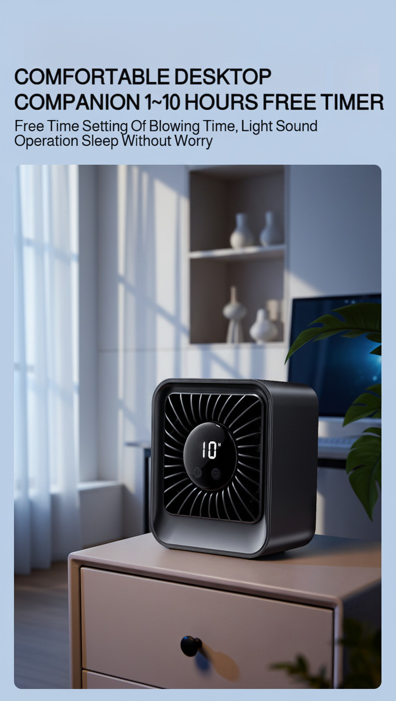 Adjustable speed digital display fan