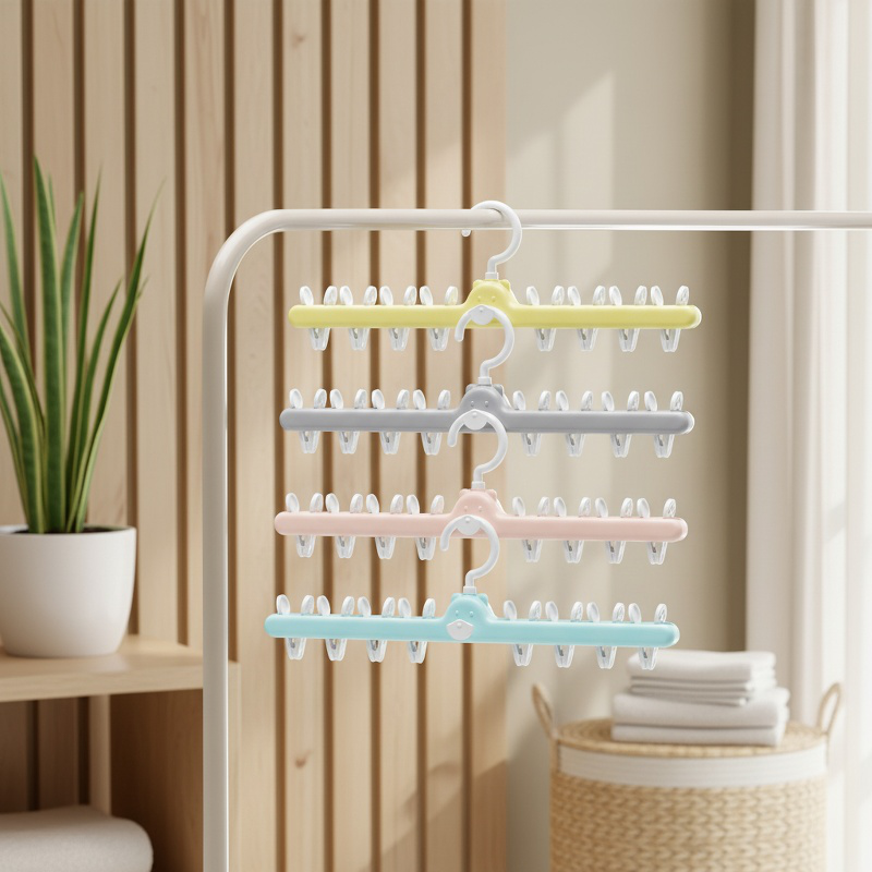 Laundry room with multifunctional drying sock holders