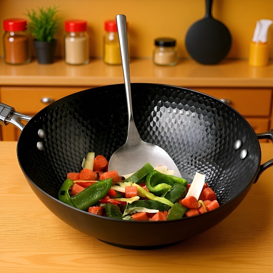 Sartén resistente con diseño ergonómico humanizado