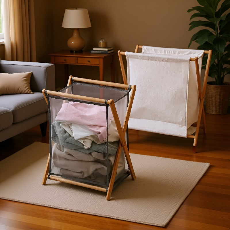 접이식 디자인의 친환경 PVC 세탁 바구니