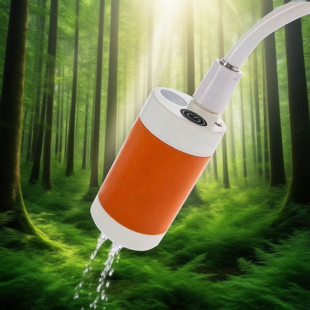 Battery powered portable shower