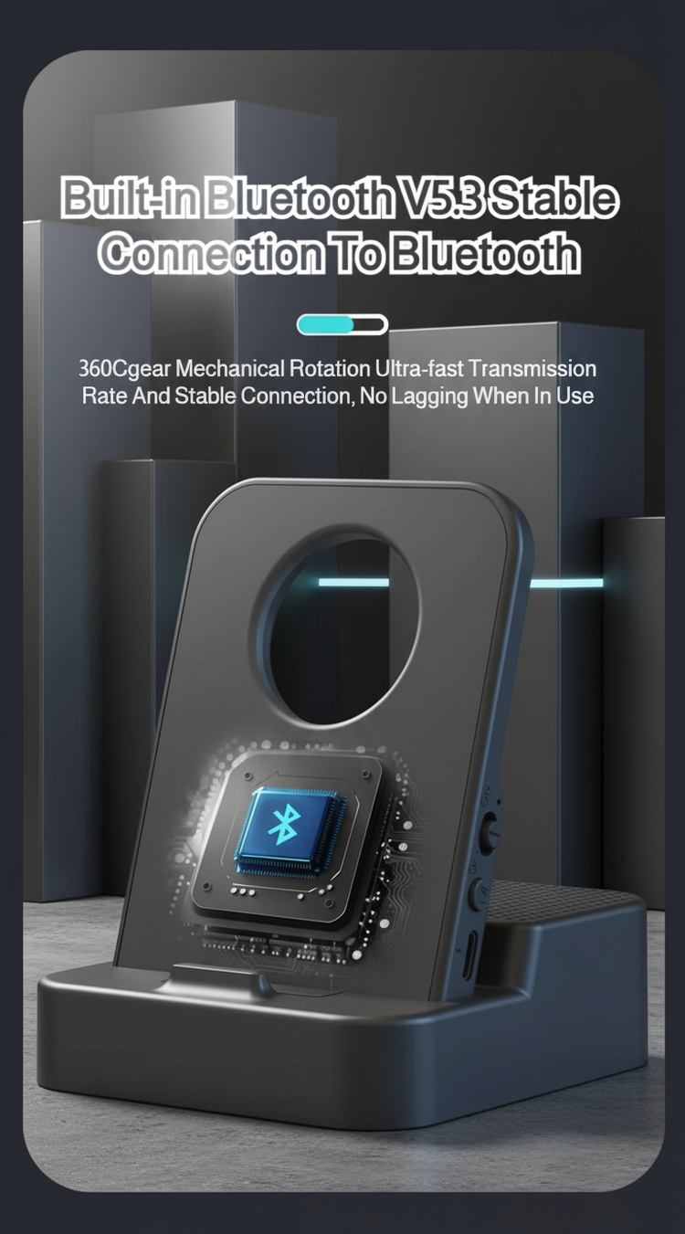 High-quality audio from Bluetooth Phone Stand Speaker