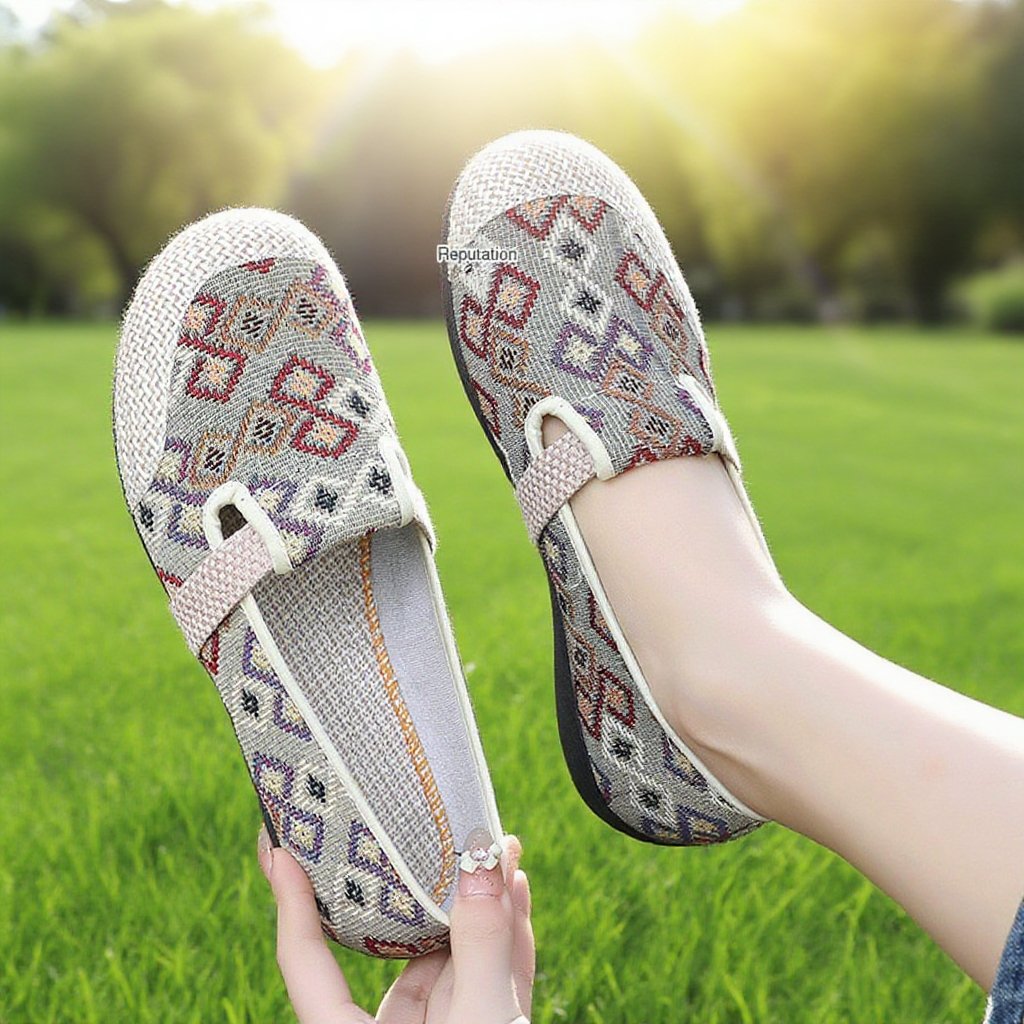 Dámské boty s měkkou podrážkou z látky