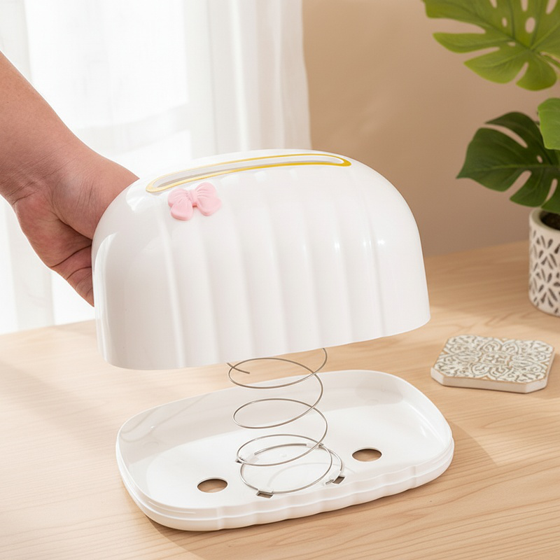 Cream Color Living Room Tissue Storage Box with Drawer