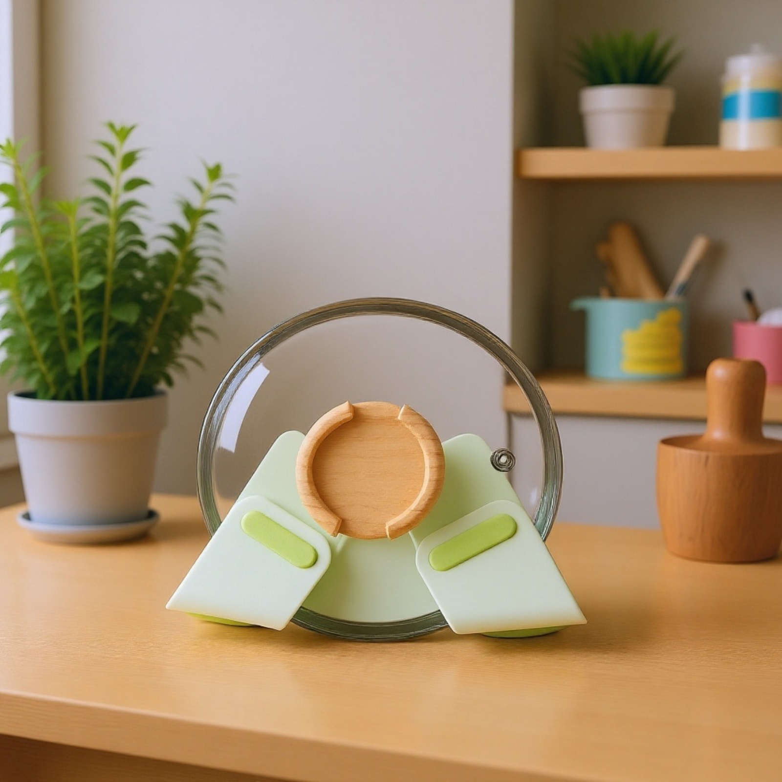 Estante para tapas de ollas de cocina sin taladro