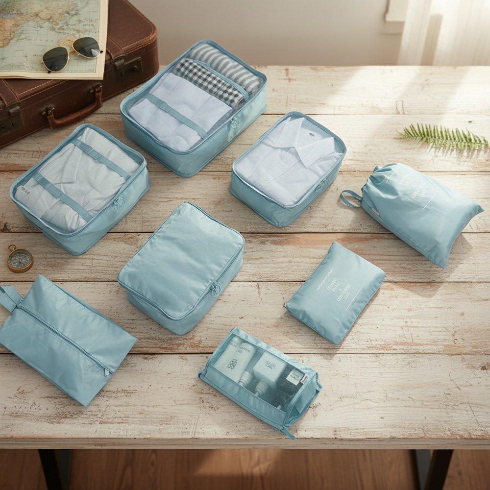 Compression travel storage bags for clothes