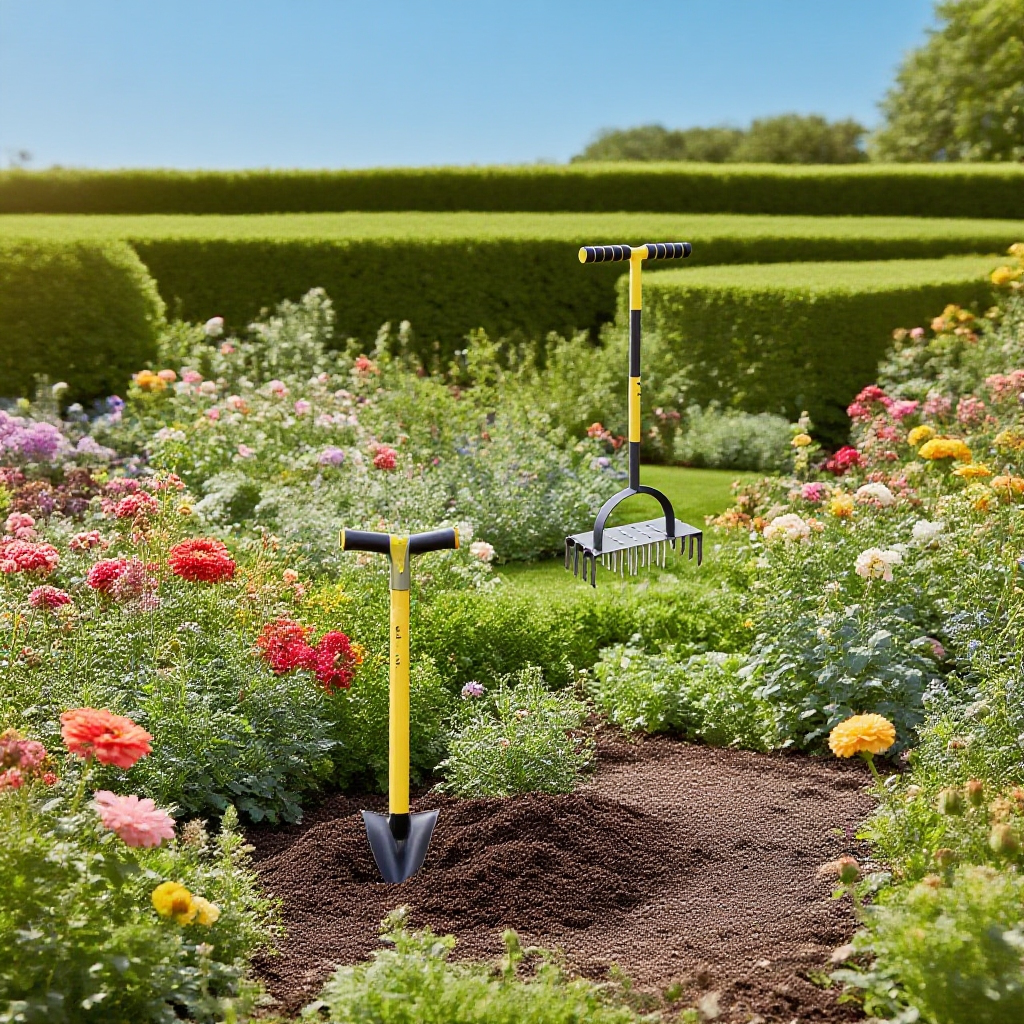  Čepelový provzdušňovač trávníku z uhlíkové oceli s madlem 