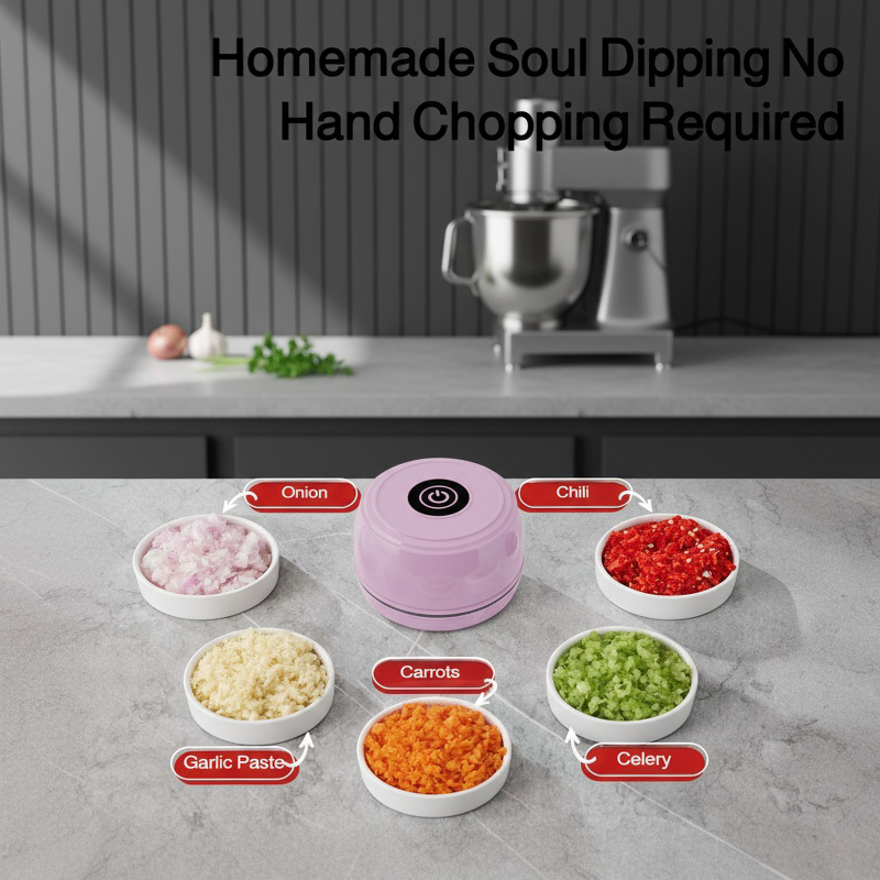 Mini Electric Garlic Chopper and Meat Grinder