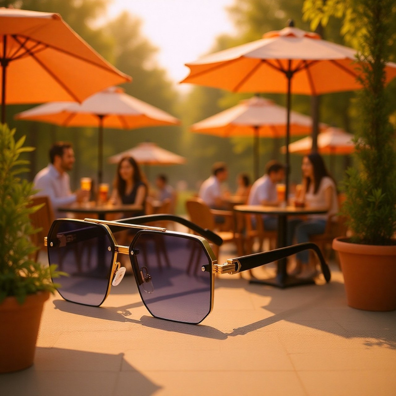 Polarized lens sunglasses for outdoor use