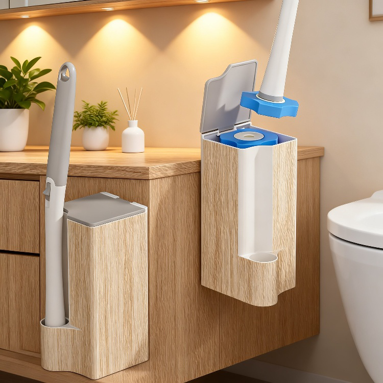 家庭用浴室壁掛け式掃除ブラシ。隅々まで汚れを落とすのに最適。