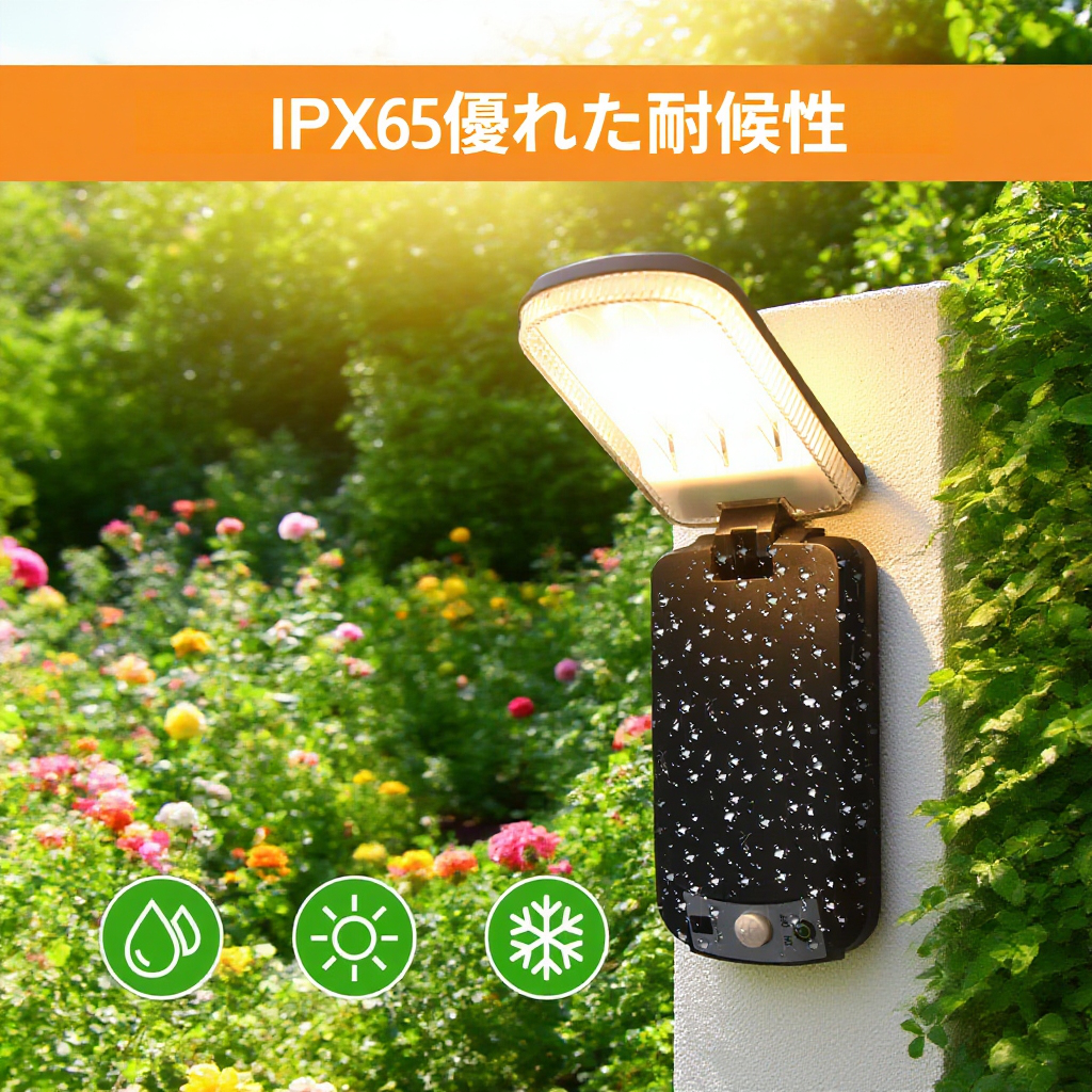 人感センサー付きソーラーLEDライト