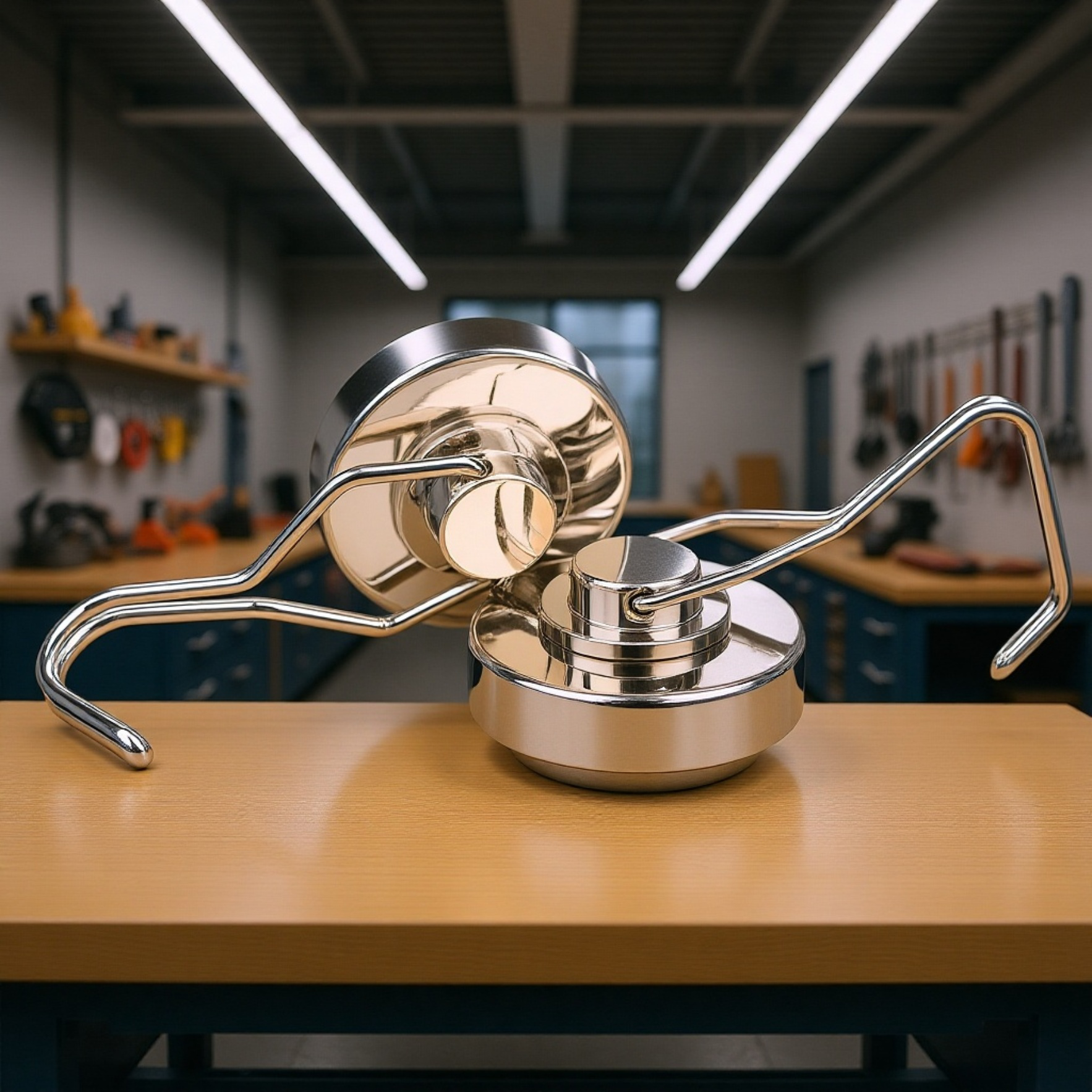 玄関で鍵を掛けるマグネットフック