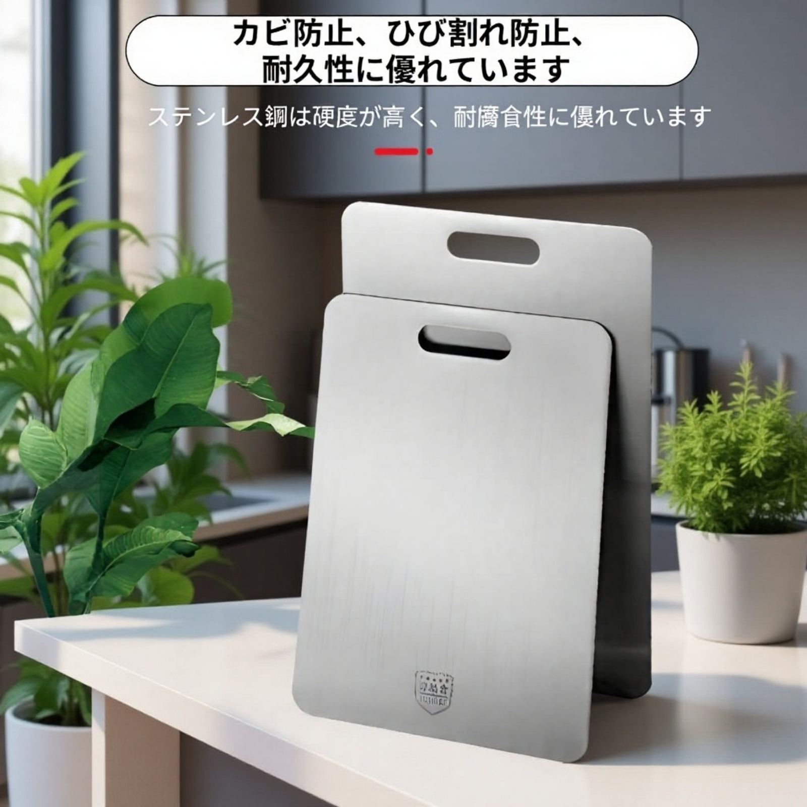 厚手ステンレス304防カビ抗菌まな板