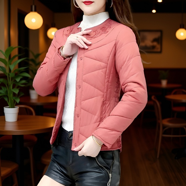 두껍게 패딩 여성 숏 슬림핏 코트 안감 빅 사이즈 워머 라이트 패딩 엄마옷 가을 겨울 신상