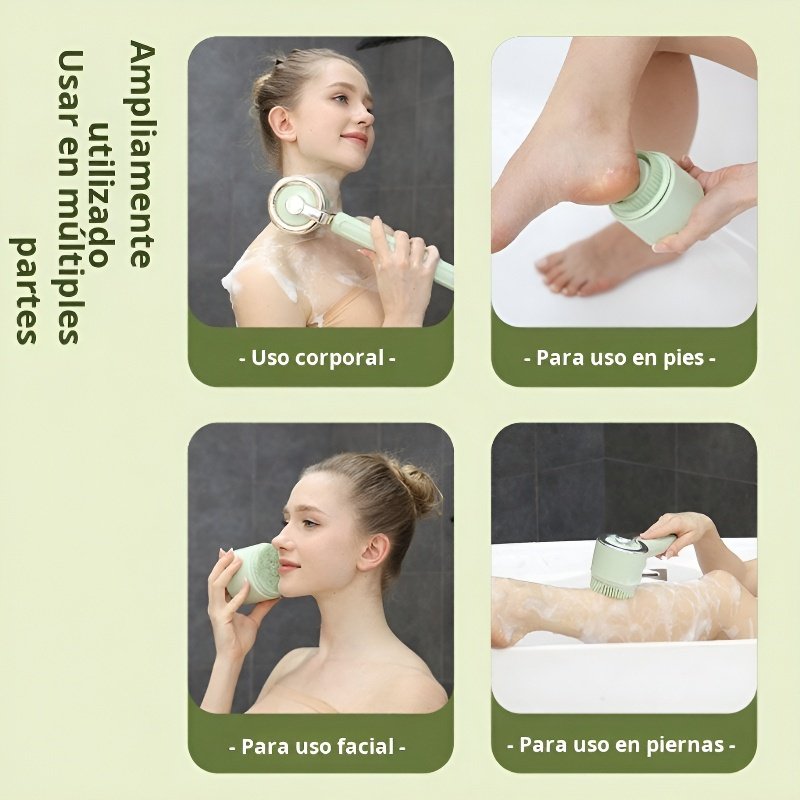 Cepillo de baño eléctrico de mango largo, artefacto para frotar la espalda, instrumento de baño para