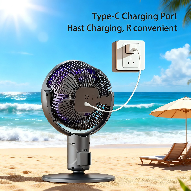 Multifunctional USB Remote Desktop and Standing Fan, Household Silent Oscillating Fan