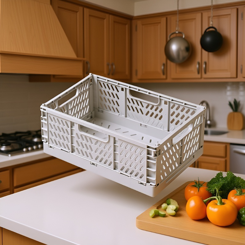 Caja de almacenamiento plegable de plástico