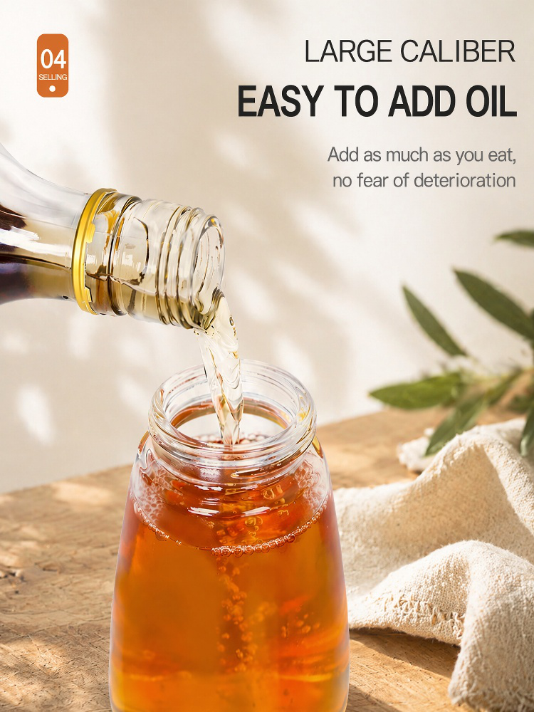 Small olive oil bottle with ergonomic design