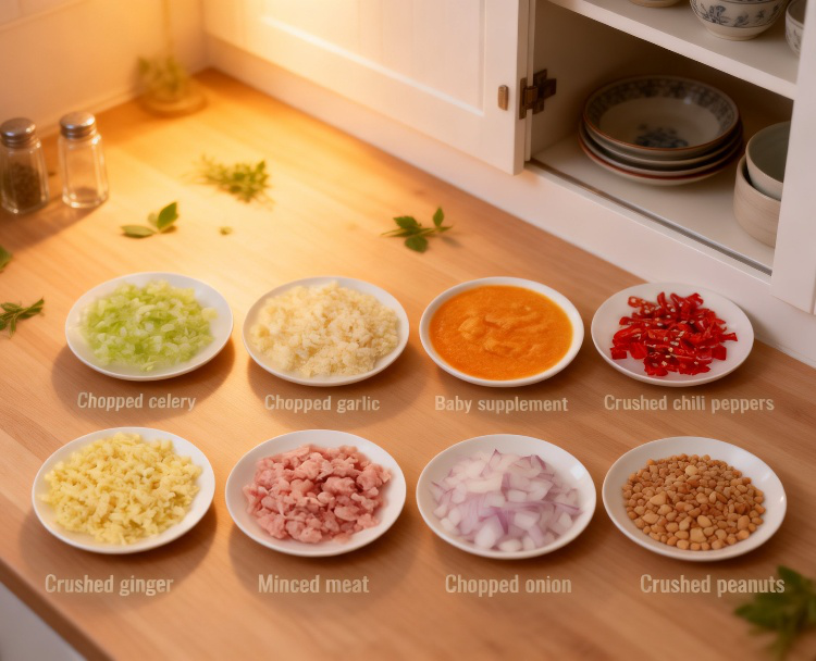 Portable kitchen gadget for chopping garlic and veggies