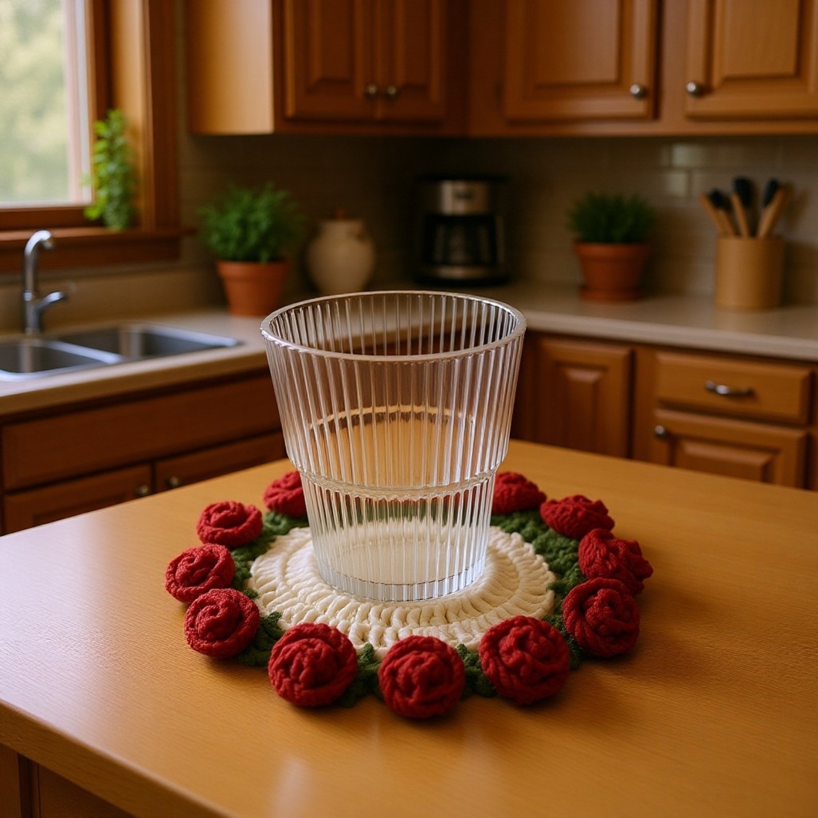 Home decor with handcrafted coaster