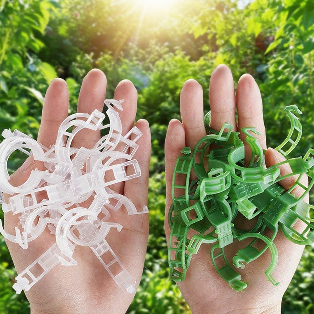 Klipy na upevnění rostlin, úchytky na popínavé rostliny, transplantovací klipy