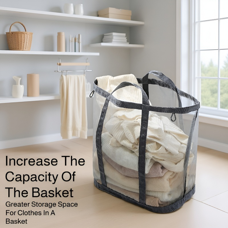 Foldable Large Capacity Laundry Basket for Bathroom 