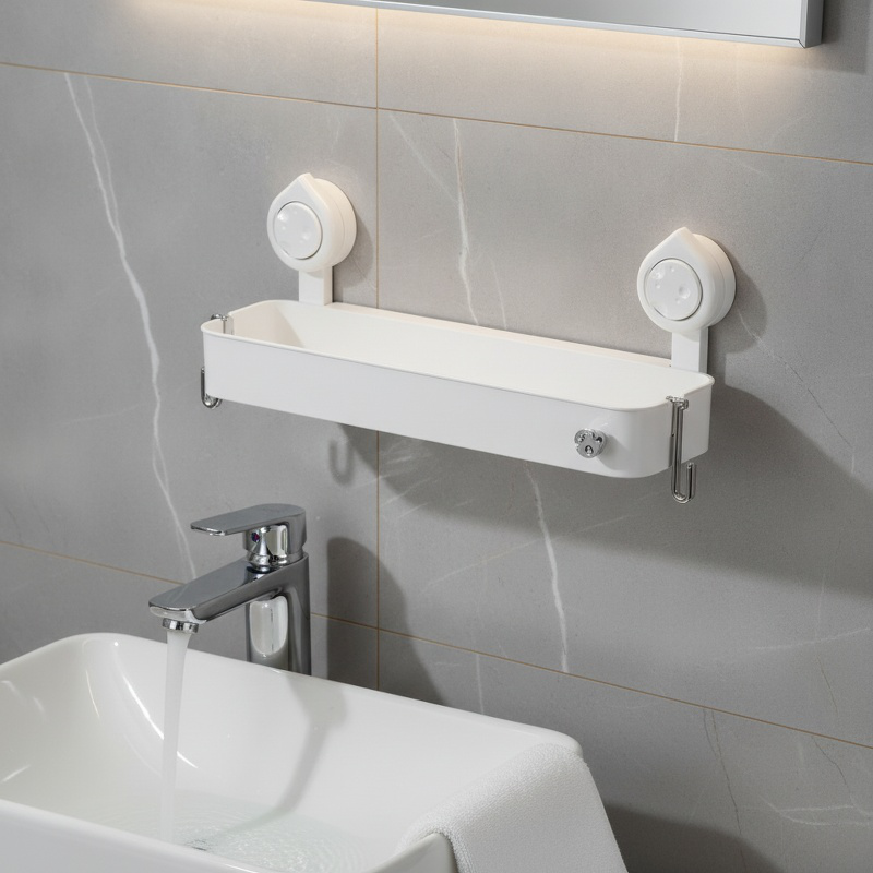 Bathroom Wall-Mounted Cosmetic Organizer for Mirror