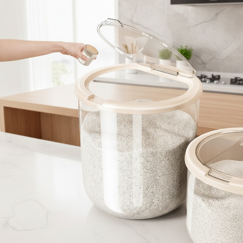 Moisture-Proof & Pest-Resistant Sealed Rice Bin