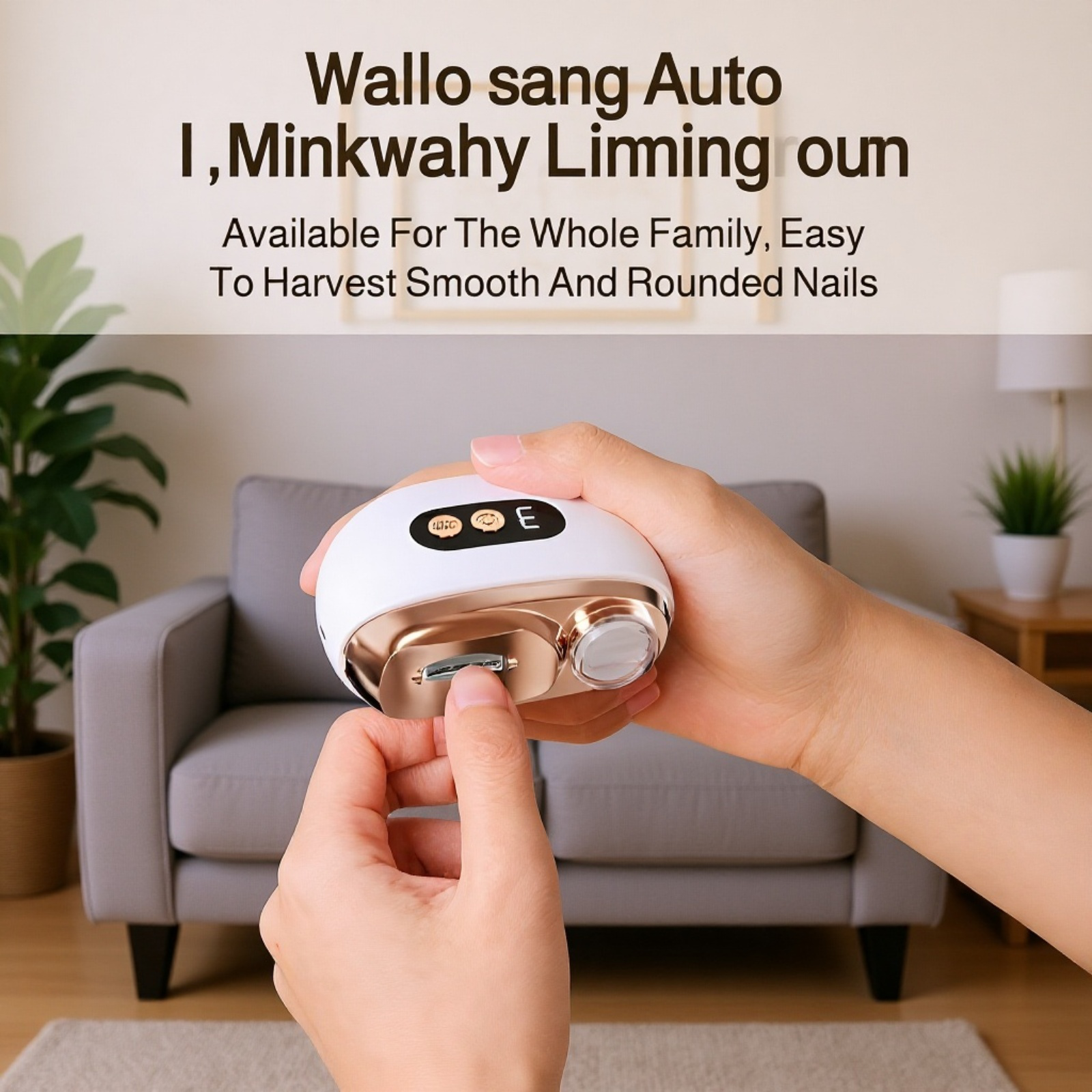 Electric nail care device with grinding and clipping functions
